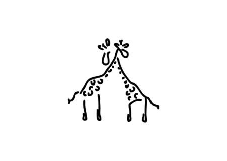 Zwei-giraffen-umarmen-und-lieben