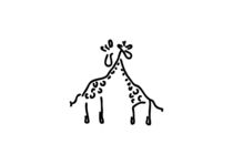 Zwei Giraffen von lineamentum