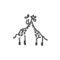 Zwei-giraffen-umarmen-und-lieben
