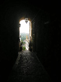 Dark tunnel in city  by esperanto