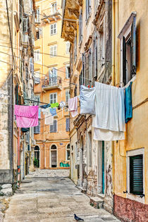 The alleyways in Corfu, Greece by Constantinos Iliopoulos