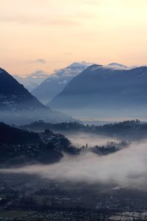 Blick nach Lugano von Bruno Schmidiger