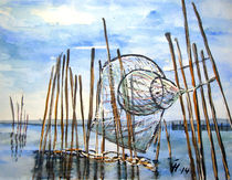Fischernetz am See by Christine  Hamm