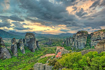The sunset at Meteora, Greece by Constantinos Iliopoulos