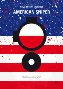 No435 My American Sniper minimal movie poster von chungkong