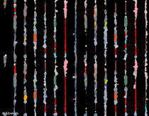 Black stripes over colorful background by badrig