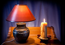 night light lamp and candle by Arletta Cwalina