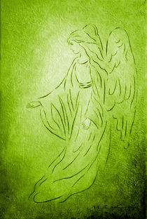 Engel der Heilung - handgemalte Engelkunst by Marita Zacharias
