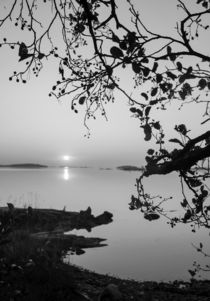 sunrise in the archipelago (black & white) von Thomas Matzl