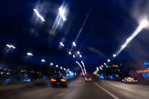 Cars motion street night lights by Arletta Cwalina