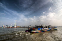 Thames Clipper And Cable Car by David Pyatt