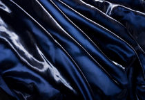 Dark blue glossy crumpled satin by Arletta Cwalina