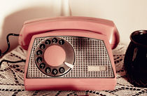 Retro rotary dial phone by Arletta Cwalina