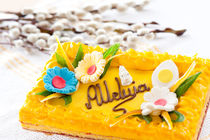 yellow decorative Easter cake by Arletta Cwalina