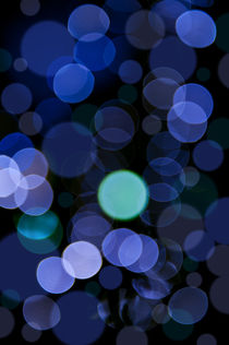Blue bokeh circles blurry texture by Arletta Cwalina
