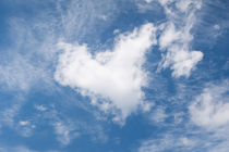 White clouds heart shape authentic by Arletta Cwalina