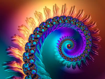 Fraktale Spirale mit wunderschönen Farben von Matthias Hauser