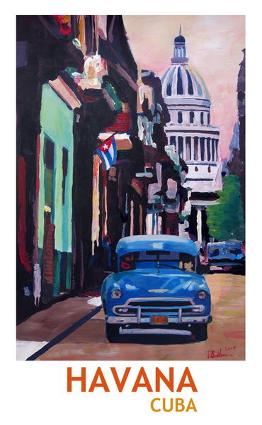Cuban-oldtimer-street-scene-in-havanna-cuba-with-buena-vista-feeling-poster-2