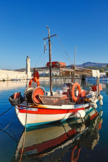 A fishing boat at Rethymno in Crete, Greece by Constantinos Iliopoulos