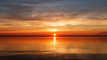 Beautiful sunset light on a autumn lake by Arpad Radoczy