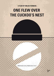 No454 My One Flew Over the Cuckoos Nest minimal movie poster von chungkong