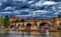 Charles Bridge and St. Vitus Cathedral by Tomas Gregor