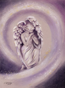 Engelgemälde Schutzengel - religiöse Malerei von Marita Zacharias