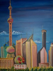 Skyline von Shanghai by Eveline  Leibrock
