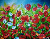 Field of poppies by Helen Bellart