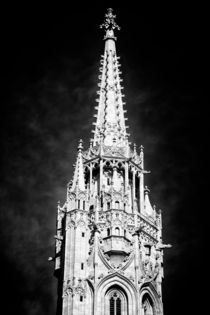 Turm Matthiaskirche Budapest schwarzweiss von Matthias Hauser