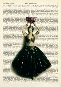 Vintage dictionary poster, "Ballerina Butterfly" by Gloria Sánchez