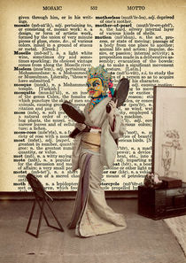 Vintage dictionary poster, "Geisha's room" von Gloria Sánchez