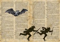 Vintage dictionary poster, "The Bat" von Gloria Sánchez