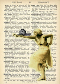 Vintage dictionary poster, "The Dance of the Snail" von Gloria Sánchez