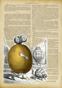Vintage dictionary poster, "Lemon woman" von Gloria Sánchez