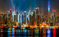 View on night Manhattan by lanjee chee