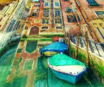 Little canal with boats in Venice by lanjee chee