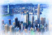 Hong Kong panorama by lanjee chee