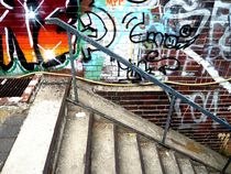 Hannover City Graffiti Geländer Treppe by Sarah Katharina Kayß