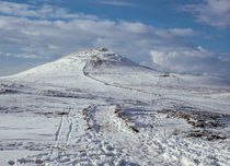 Shutlingsloe hill covered in snow near Wildboarclough Macclesfield by Chris Warham