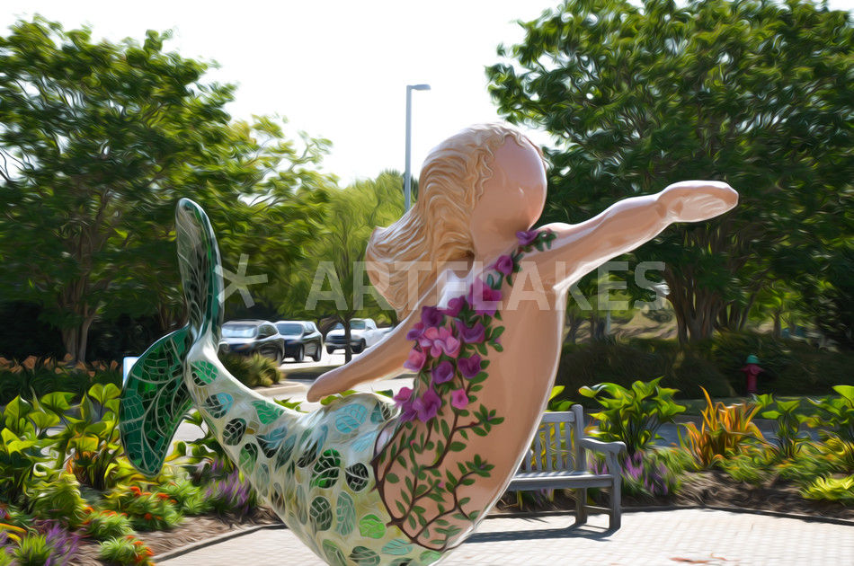 A Mermaid In A Norfolk Botanical Gardens Digital Art Art Prints