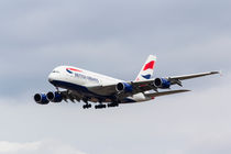 British Airways Airbus A380 by David Pyatt