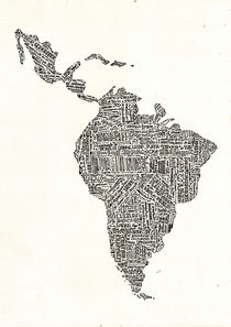 Lettering map of Latin America 2015 by Mariana Beldi