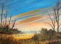 Evening Duck Hunters by bill holkham