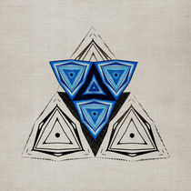 Abstract Blue Triangle von cinema4design