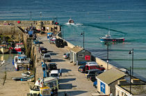 Along The South Pier, Newquay Harbour by Rod Johnson
