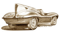 Jaguar D-Type Long Nose LeMans 1955 by Georg Friedrich Simonis
