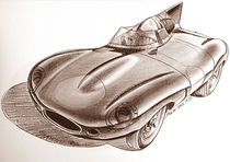 Jaguar D-Type Long Nose LeMans 1955 von Georg Friedrich Simonis