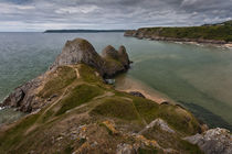 Three Cliffs Bay and the Great Tor by Leighton Collins