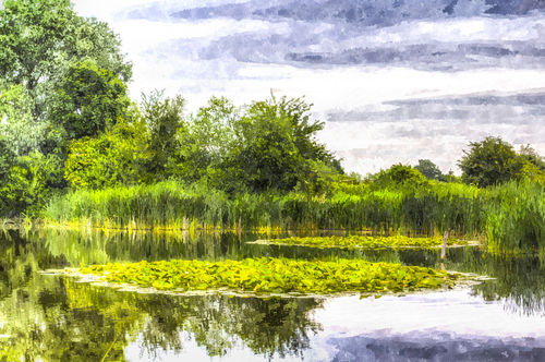 Watercolor-pond